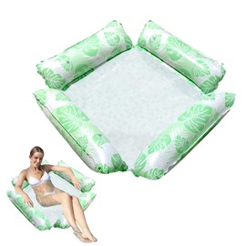 CUVZORA Luftmatratze Pool, 4 in 1 Wasserspielzeug Wasserhängematte, Wasserhängematte, Schwimmsessel für Pool, Pool Spielzeug, für Strand, Pool und See(Schildkrötenblatt Grün)