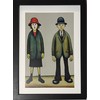 Greetingles Lowry-Style 12"/31cm Square Framed Print. Beautiful Black Ash Frame