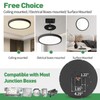 6PK 12 Inch Dimmable LED Flush Mount Ceiling Light,24W, 2520LM,