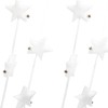 com-four® Star Decorative Garland with Bells - Winter Wall Hanging