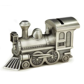 PEWTER TRAIN BANK - PEWTER TRAIN MONEY BANK [Kitchen]