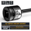 KIRXST Power Bit Insert Hexagon Socket 1/2 Inch H4 (4