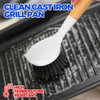 Holikme Holikme 3 Pack Cast Iron Brush and Scraper with Bamboo Handle ?C Skillet Scrubber with Tough Nylon Bristles, Kitchen Cleaner for Cleaning Skillet, Grill Pan, Dark Gray