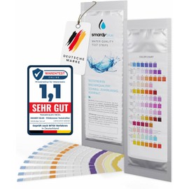 SMARDY 10 x Drinking Water Test Strips 13-in-1 Water Test for Tap Water Pool Water Quality Analysis - Total Hardness pH Chlorine Lead Nitrate