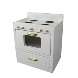 Melody Jane Dolls Houses Dollhouse Miniature 1:12 Scale White Kitchen Stove T5263