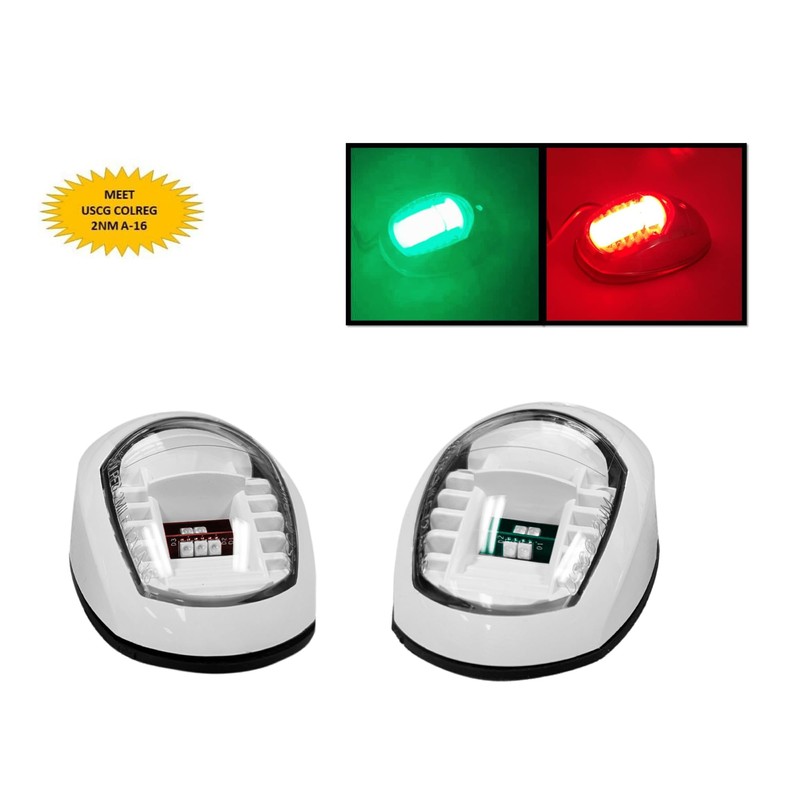 Pactrade Marine Boat Navigation Lights Red and Green LED Side