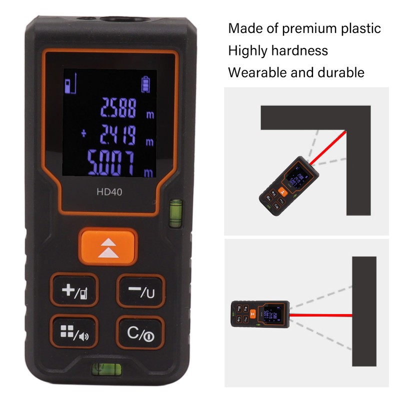 Laser Distance Meter High Accuracy Portable Handheld Rangefinder for Engineering