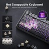 RedThunder K75 Wireless Mechanical Gaming Keyboard, 75% Hot Swappable Creamy