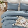 Litanika Oversized King Comforter Set Grayish Blue Super King Plus