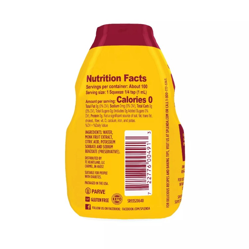SPLENDA Liquid Zero Calorie Sweetener Pack of 2 Sugar Substitute
