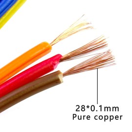 Pure Copper 23awg Thickened DuPont Cable 8inche/20cm, 30Pcs Gold-plated Pin of Multicolored Dupont Wire, Breadboard Jumper Ribbon Cables Kit Compatible with Arduino Projects (10pcs Each of MM+MF+FF)
