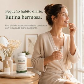Fórmula de estiramiento de la piel de péptido de elastina, 1500 mg por porción, apoya la firmeza y elasticidad de la piel, suplemento diario de bellez