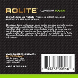 Rolite Aluminum Polish (1lb) for All Aluminum & Bare Metal Surfaces - Canoes, Jon Boats, Pontoons, RVs, Diamond Plate, Aluminum Non-Coated Wheels