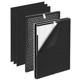 AMOYFILTER XP360 Replacement Filter Compatible with Purafide XP360 Air Cleaner Purifier Replacement Filter, 1x H13 True HEPA Filter, 1x Activated Carbon Filter and 4x Extend Pre-filter