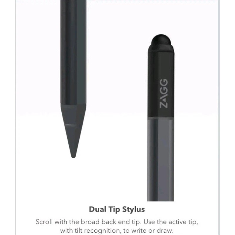 ZAGG Pro Stylus with Active & Capacitive Tips, Palm Rejection,