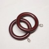 20 Pack Wooden Drapery Curtain Rod Rings with Clips 3