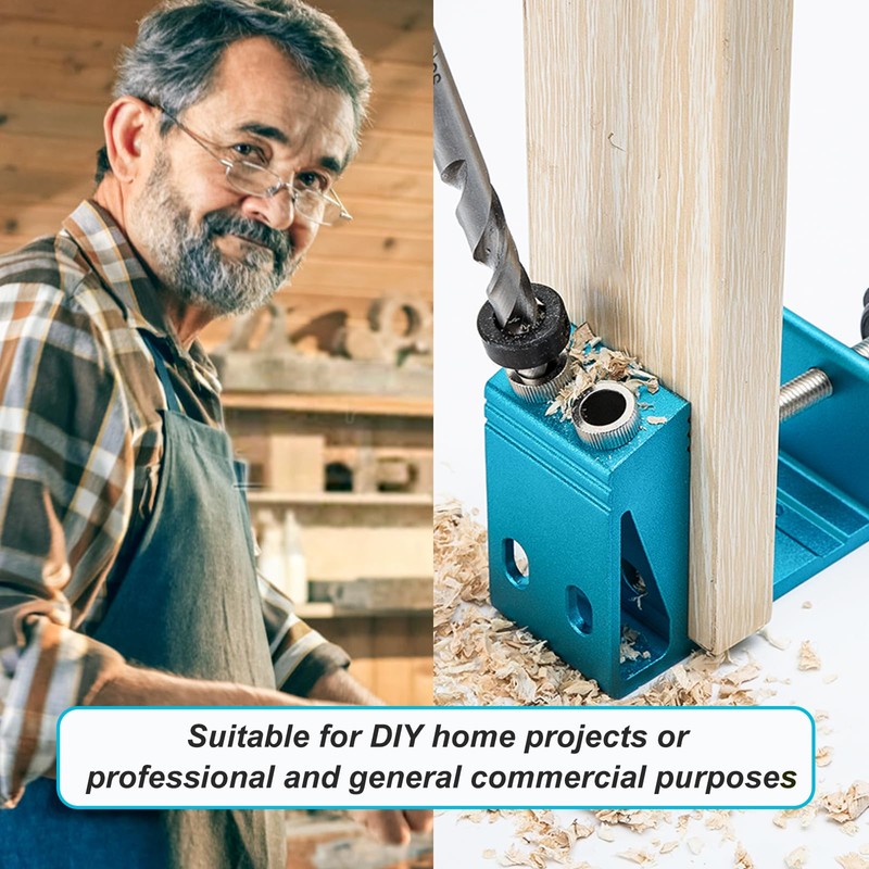 Pocket Hole Jig Kit with Drill Guide Joint Pocket Hole