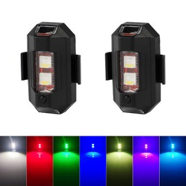 MAZERO Drone, Flashing Light, Strobe Light, 7 Color Switching, Flash Lamp, LED Light, Auxiliary Light, Night Signal Light, Flashlight, White, Red, Green, Blue, Yellow, Purple, Ice Blue, 7 Colors, LED