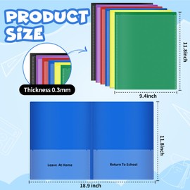 36 Pcs Parent Teacher Communication Folder with Clear Front Pocket, 2 Pocket Home School Folders Take Home Homework Folder for Students Classroom (36, Purple)