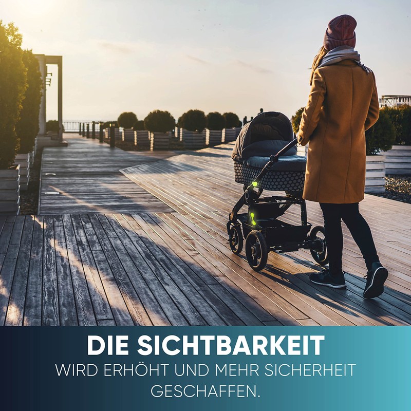 KD-TECH Set of 5 Magnetic Reflectors - Reflective Lapel Magnets