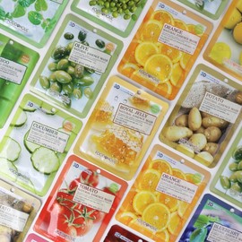 (100 sheets) Choose 1 Foodaholic 3D Natural Essence Mask Pack / (100매)푸드어홀릭3D 내추럴에센스 마스크팩 택1