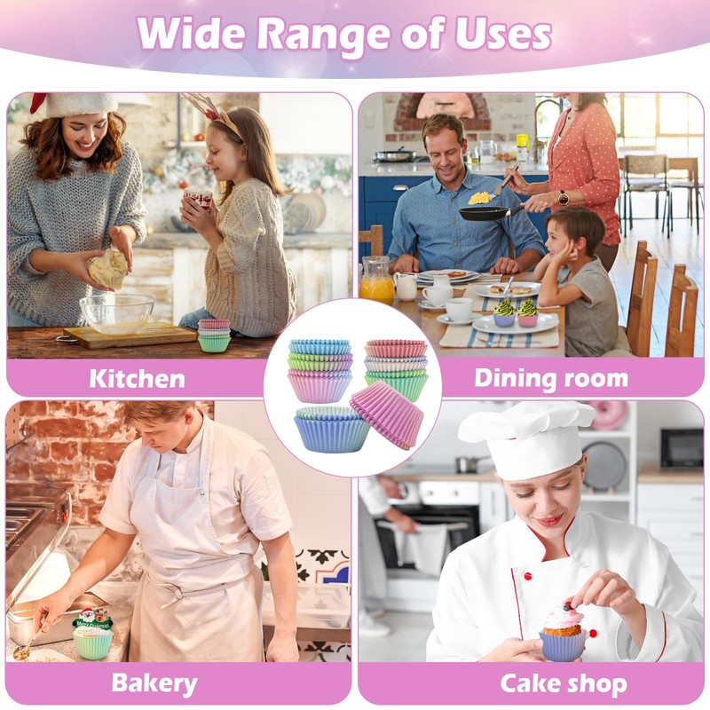 NVGVUP 400 PCS Cupcake Baking Cases, Cupcake Liners Cupcake Cups,