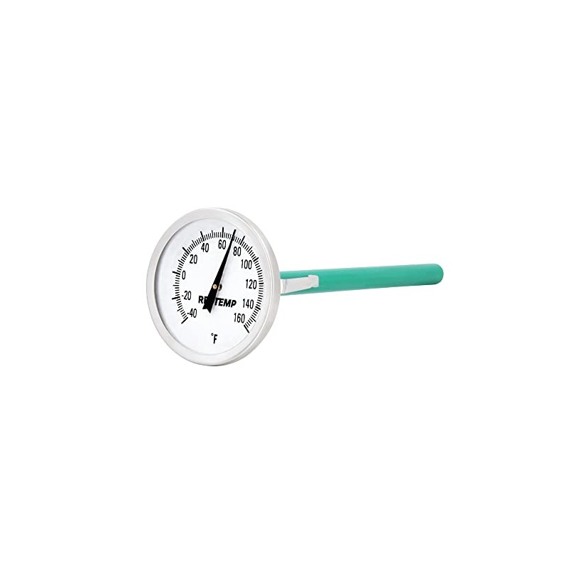 Reotemp K82P-2 Large Dial Easy Read Pocket Thermometer, -40/160 Fahrenheit,