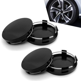 Dogary 4 PCS Wheel Center Cap, ABS Automobile Hub Cap, Snap-in Center Caps for Rims, Outer Diameter 2.36 Inch/60mm, Inner Diameter 2.2 Inch/54mm, Automobile Hub Accessories (Black)