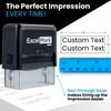 ExcelMark Custom Self-Inking Stamp - Up to 2 Lines -