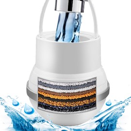 Bath Water Filter for Tub Fauce- 8 Stages Bathtub Water Filter Remove Chlorine/Contaminants,Bath Filter for Tub Faucet Purify Your Bathwater for Healthier Skin and Hair,BPA Free