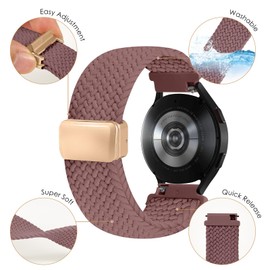SIMYYO Nylon Magnetic Bands Quick Release Braided Nylon Watch Bands Stretchy Sport Replacement Strap for Men and Women 18mm 19mm 20mm 22mm