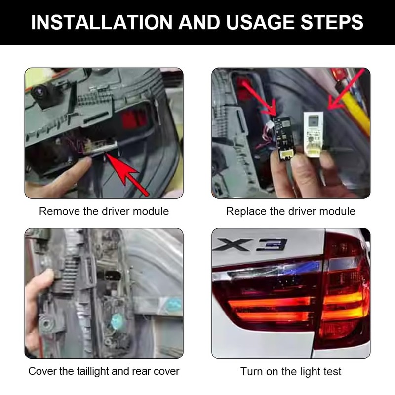 Silkwish Pack of 2 Rear LED Tail Light Board, Rear