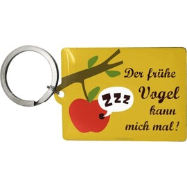 Nostalgic-Art-"SMILE Der frühe Vogel kann mich mal Keyring 4.5 x 6 CM