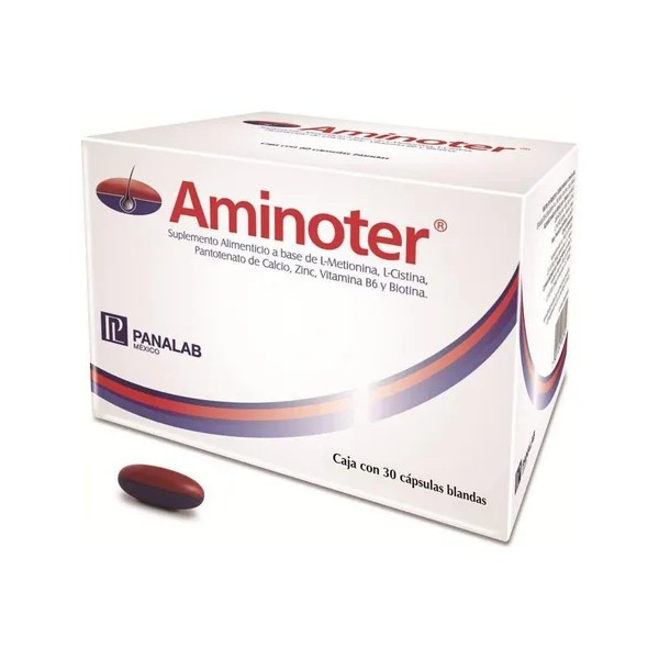 Aminoter Cápsulas Caída De Cabello Fragilidad Capilar 30caps