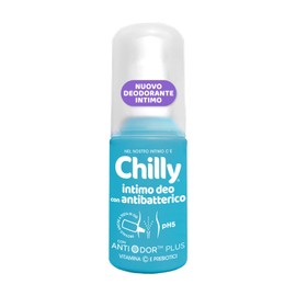 Chilly, Deodorante Intimo con Antibatterico, Azione Protettiva Contro i Cattivi Odori, Fragranza Floreale, Dona Freschezza e Igiene Intima, pH 5, Ideale per Uso Quotidiano, 50 ml