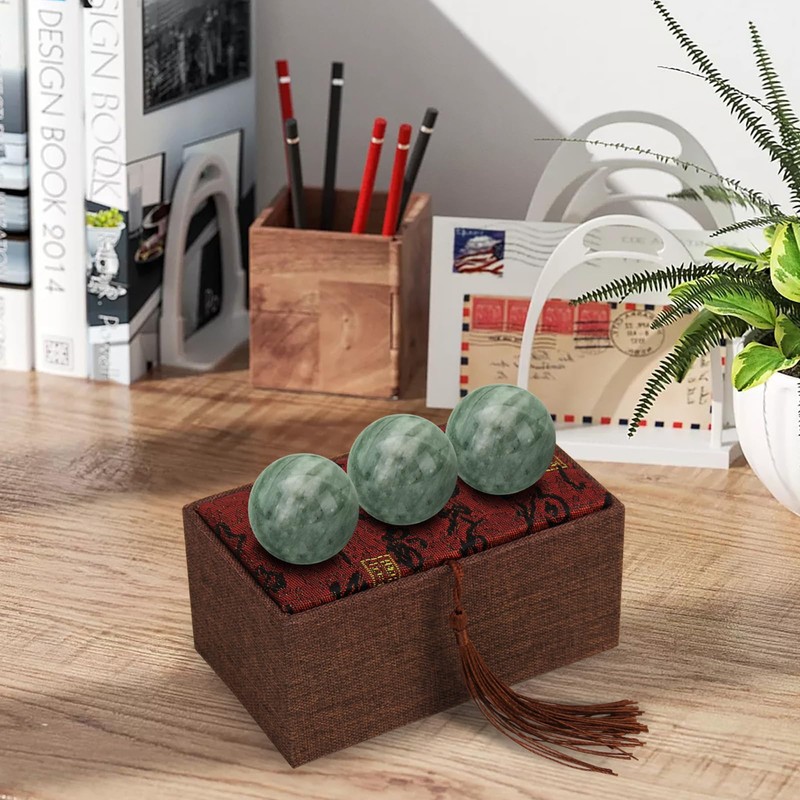 1.57" Marble Baoding Balls for Hand Therapy Exercise, Chinese Health
