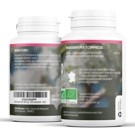 Biancospino Bio 400mg - 200 compresse, Ingredienti : Polvere di Biancospino sommità fiorite*: 1200mg, Agente di carica : Carbonato de magnesio