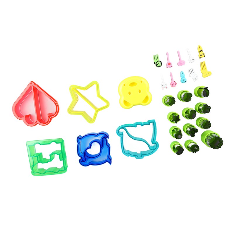 6PCS Sandwich Cutters 12PCS Cookie Vegetable Fruit Cutter Shapes Set