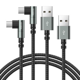 USB C Cable 90 Degree 10FT, USB to USB C Cable Fast Charging 3A, Durable