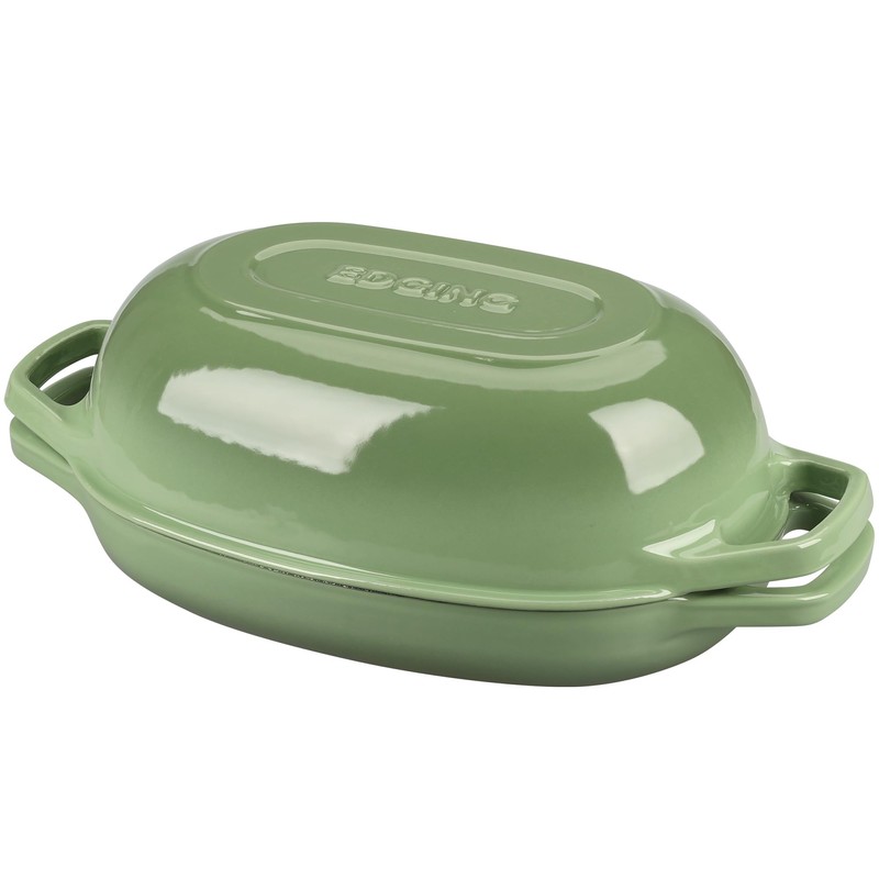EDGING CASTING Enameled Cast Iron Dutch Oven Pot with Lid,