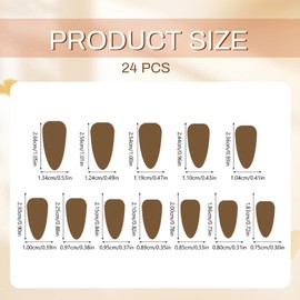 GlamRays Summer Beach Press On Nails Pack of 24 3D Style Acrylic False Nails Medium Almonds Gloss Blue French Tips False Nails Gel Glue on Nails Manicure Flower