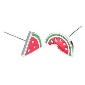 Holibanna 1 Pair Cute Watermelon Stud Earrings Watermelon Earrings For Girls Funny Bohemian Earrings Sterling Fruit Earrings For Women Trendy Stud Earrings