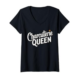 Womens Charcuterie Board Queen Charcuterie V-Neck T-Shirt