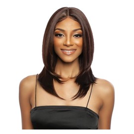 Mane Concept Brown Sugar Human Hair Mix HD Silk Press Lace Front Wig - BSHS208 SILK (SH4/27)
