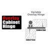 JQK 1/2 Inch Overlay Cabinet Door Hinges Gold, 10 Pack
