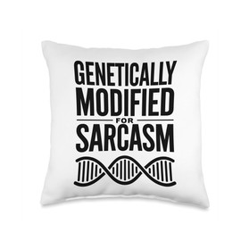 Sarcastic Genealogy DNA Test Genetics Biologist Sarcasm Throw Pillow