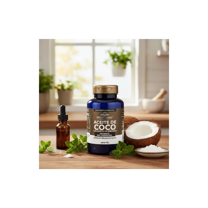 Capsulas Aceite De Coco Con Aceite De Oregano 60 Cápsulas