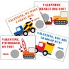 Construction Vehicle Valentine's Day Scratch Off Card for Kids, DIY