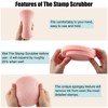BAOFALI 4 Pcs/Set Stamp Scrubber,Stamp Cleaning Sponge,Ink Removing Tool for