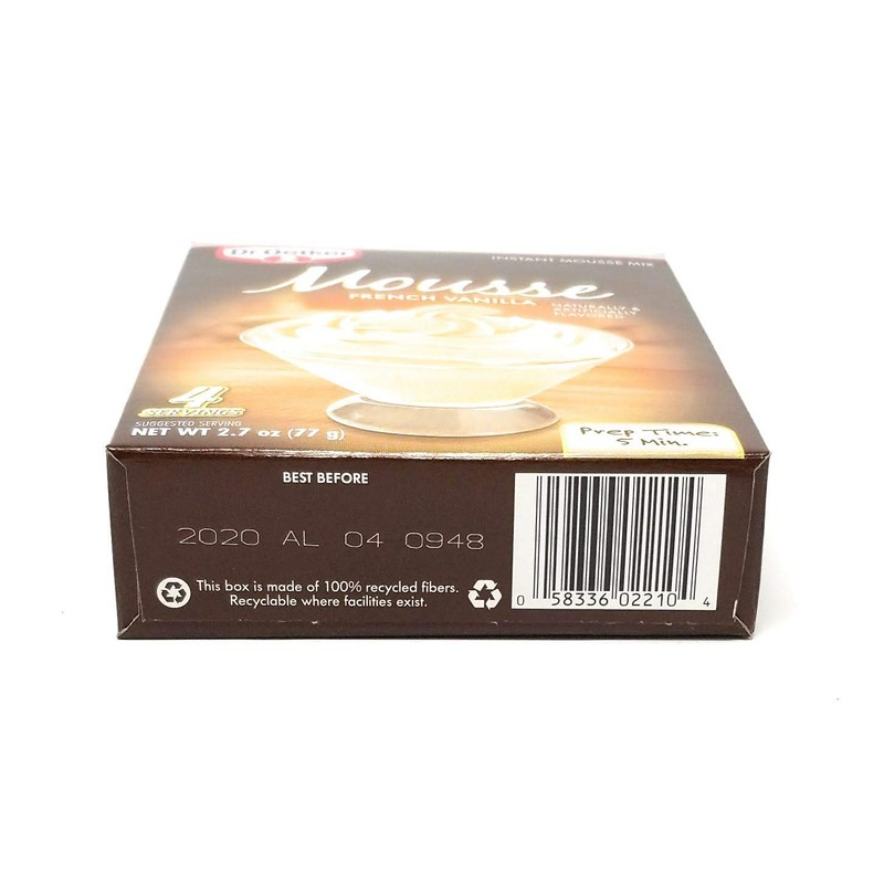 Dr Oetker French Vanilla Mousse, 2.7-Ounce (Pack of 6)